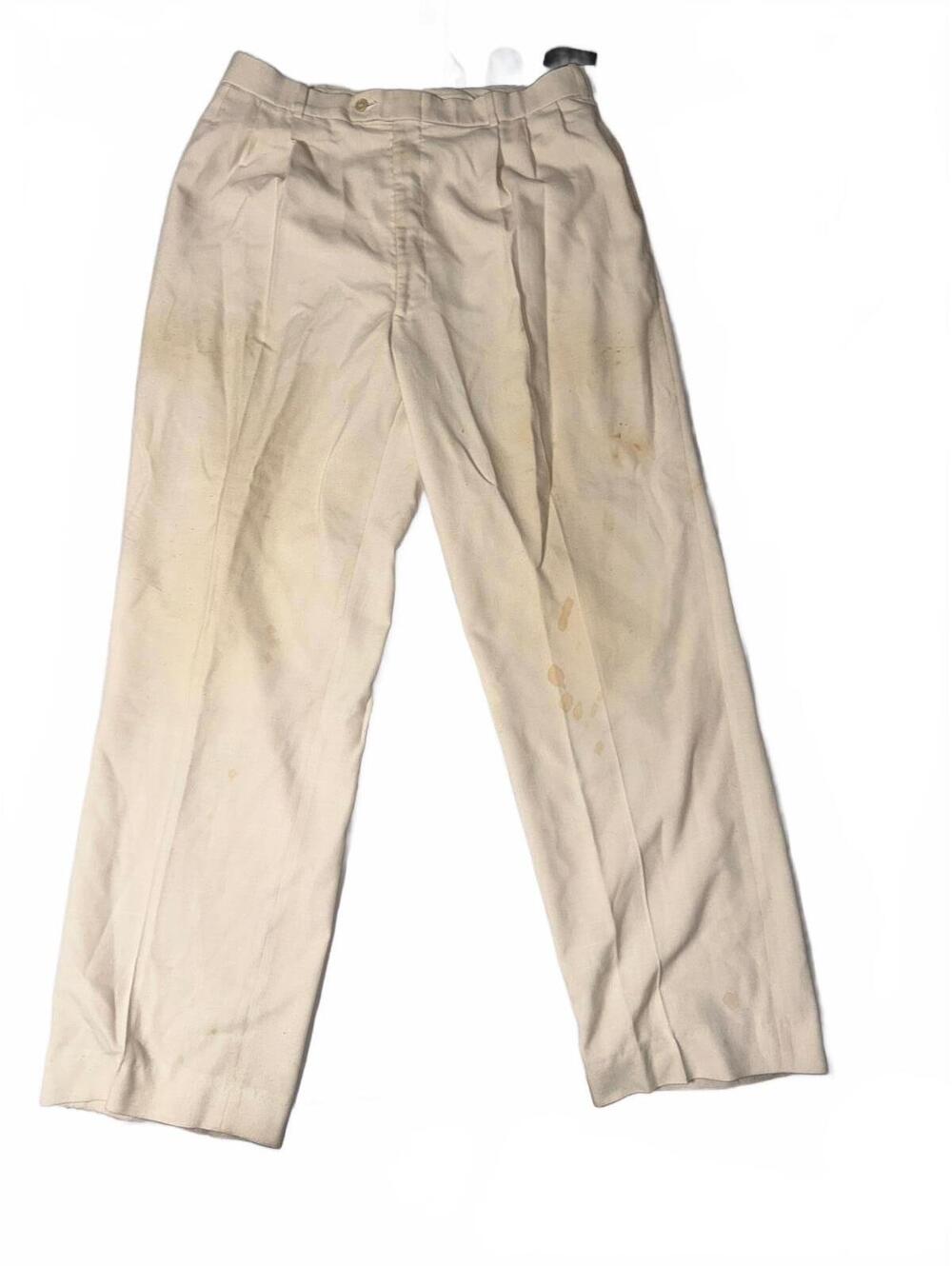 SoHo Collection's Cream Colored Casual Trousers with Pleats